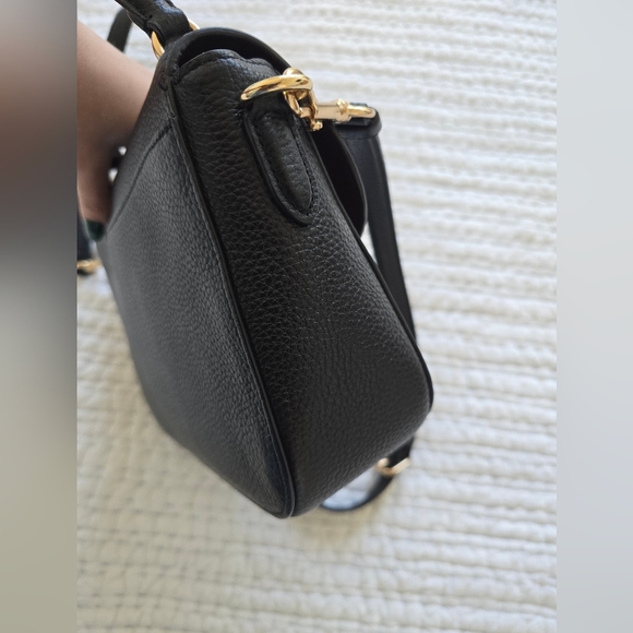 Coach C1557 Marlie Top Handle Leather Satchel/Shoulder Bag in Black - Picture 7 of 11